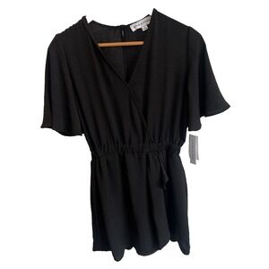 Emma & Michele Black Romper Size Small Shorts New With Tags $72